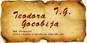 Teodora Gočobija vizit kartica